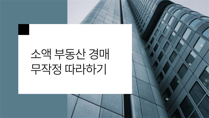 소액 부동산경매 무작정 따라하기