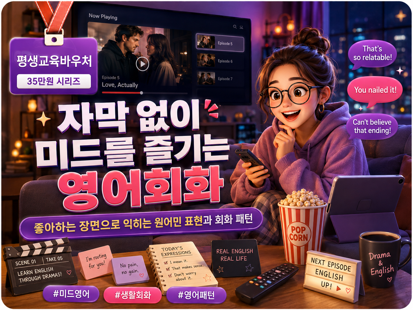 자막 없이 미드를 즐기는 영어회화