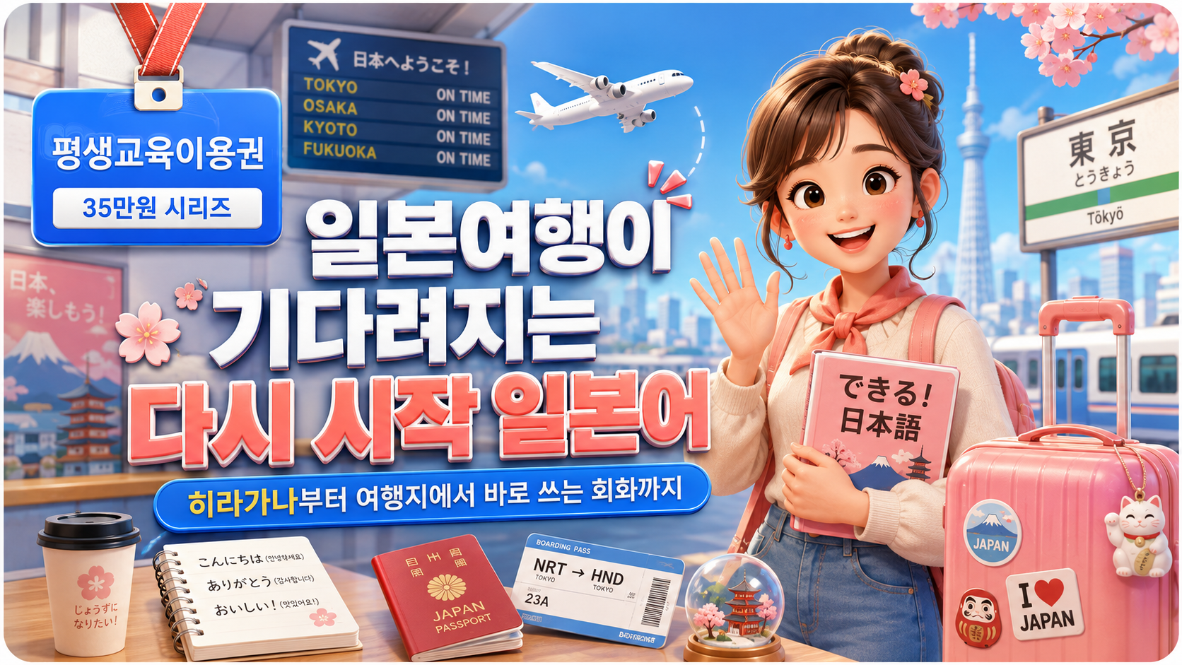 일본여행이 기다려지는 다시 시작 일본어