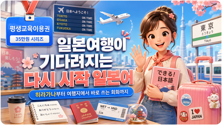 일본여행이 기다려지는 다시 시작 일본어