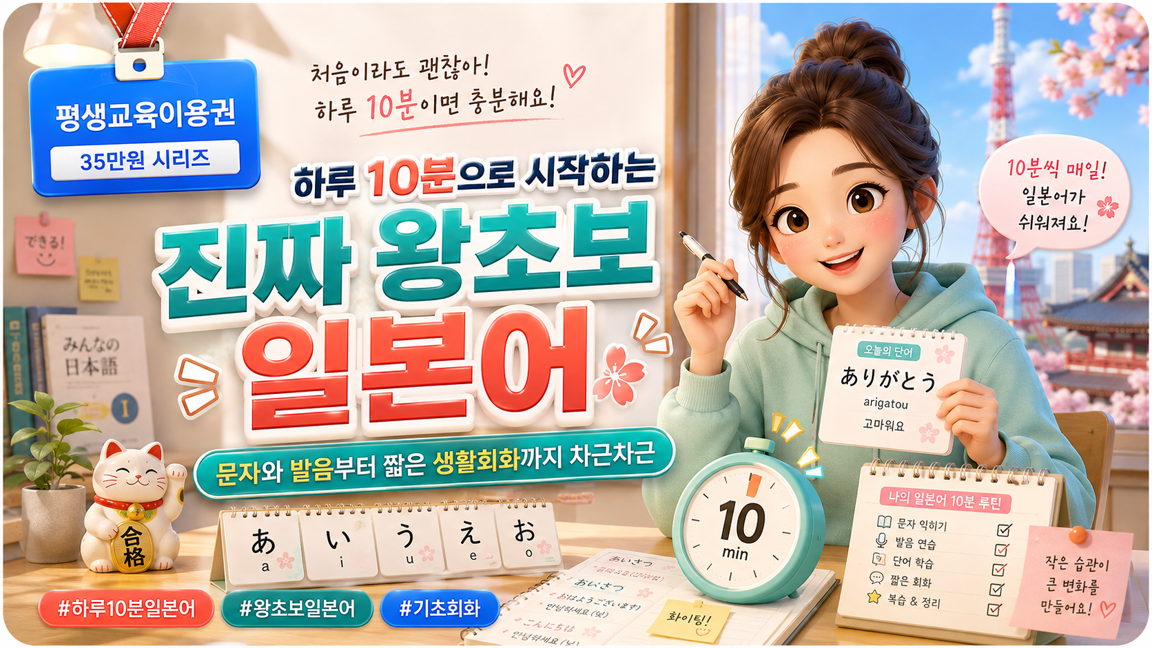 하루 10분으로 시작하는 진짜 왕초보 일본어
