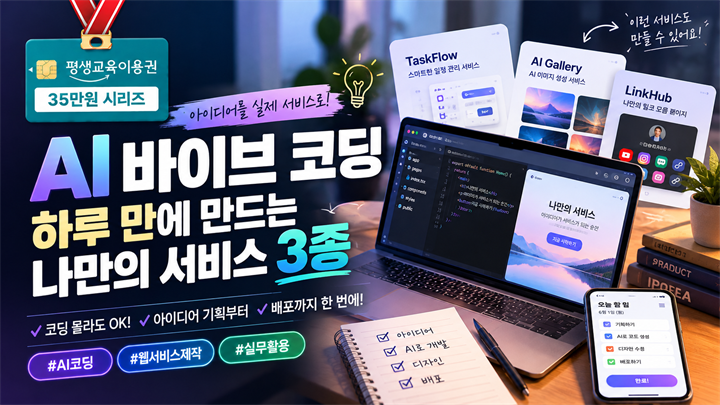 AI 바이브 코딩, 하루 만에 만드는 나만의 서비스 3종