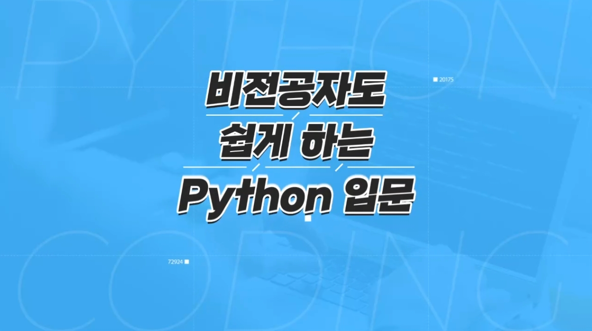 비전공자도 쉽게 하는 Python 입문.