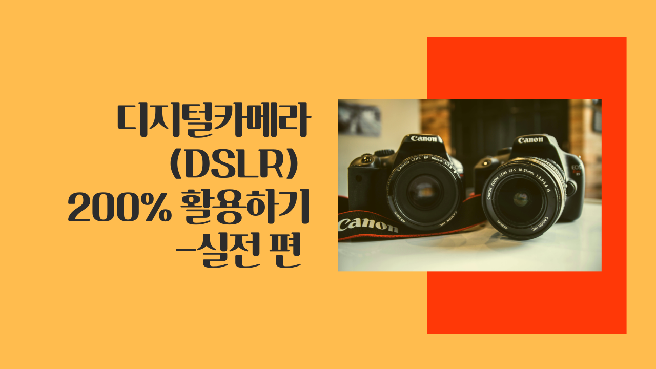 디지털카메라(DSLR) 200% 활용하기-실전 편