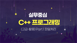 [HD]실무 중심 C++ 프로그래밍 제대로 배우기 (고급-활용) Part.1 파일처리