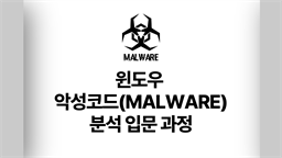 윈도우 악성코드(malware) 분석 입문 과정