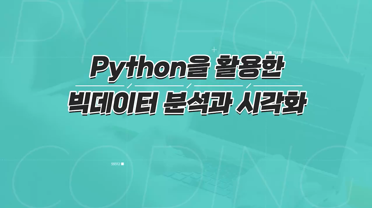 Python을 활용한 빅데이터 분석과 시각화