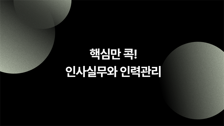 (리프레시) 핵심만 콕! 인사실무와 인력관리