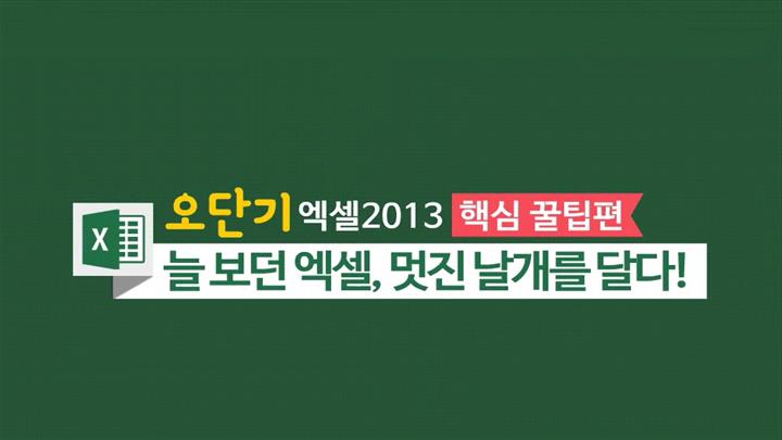 [오단기 엑셀 2013] 핵심스킬 완전정복