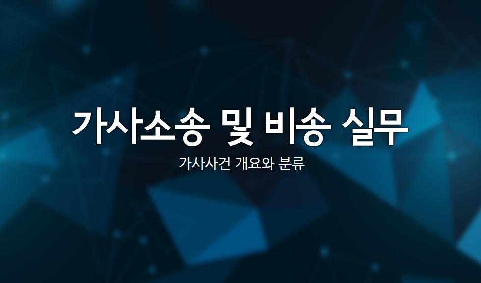 가사소송 및 비송 실무