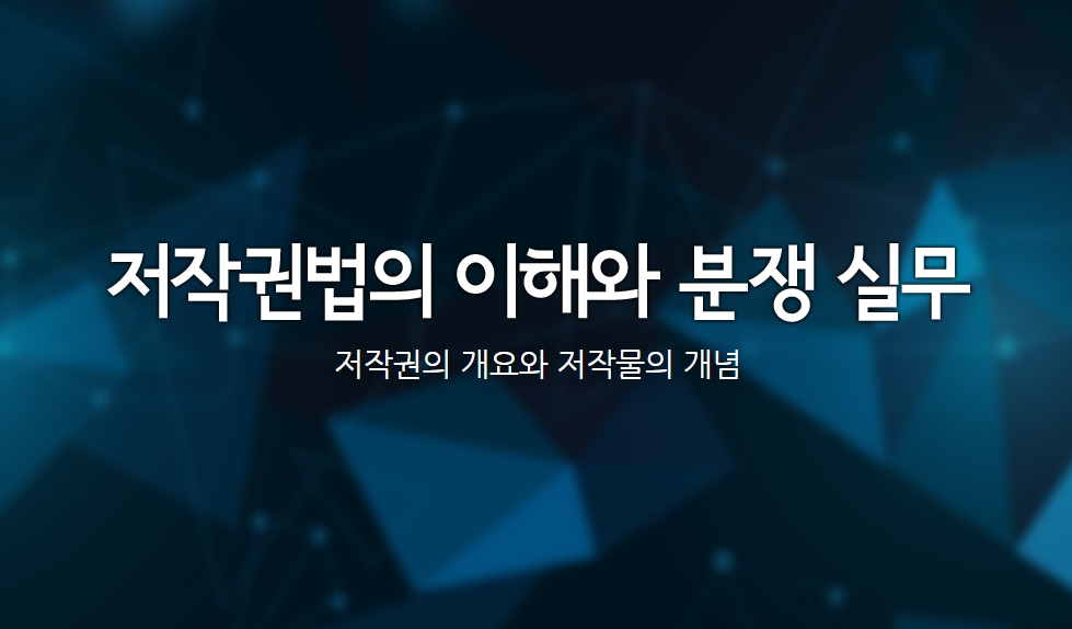 저작권법의 이해와 분쟁 실무