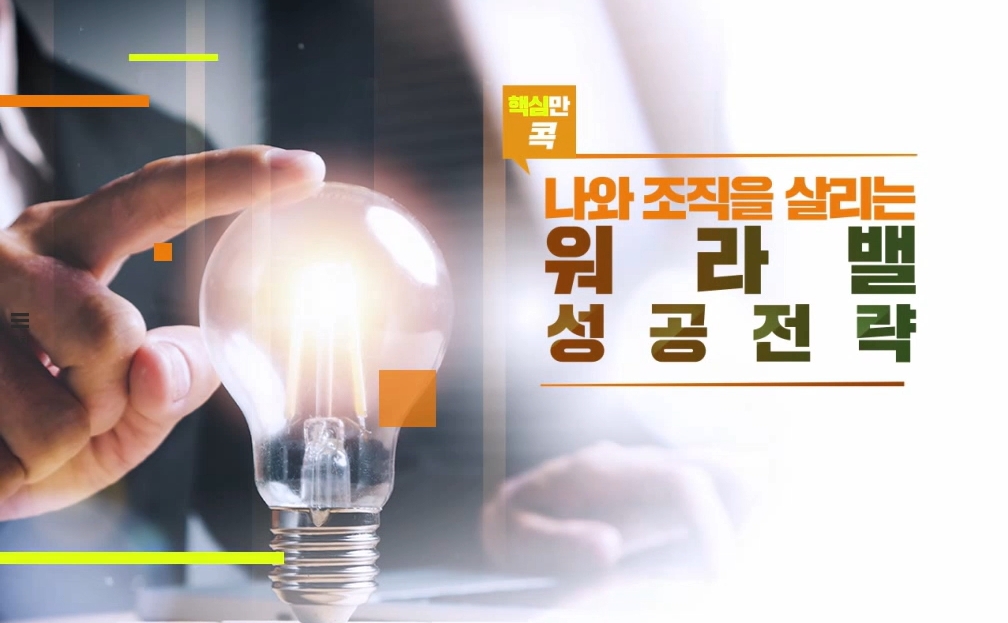 핵심만 콕! 나와 조직을 살리는 워라밸 성공전략