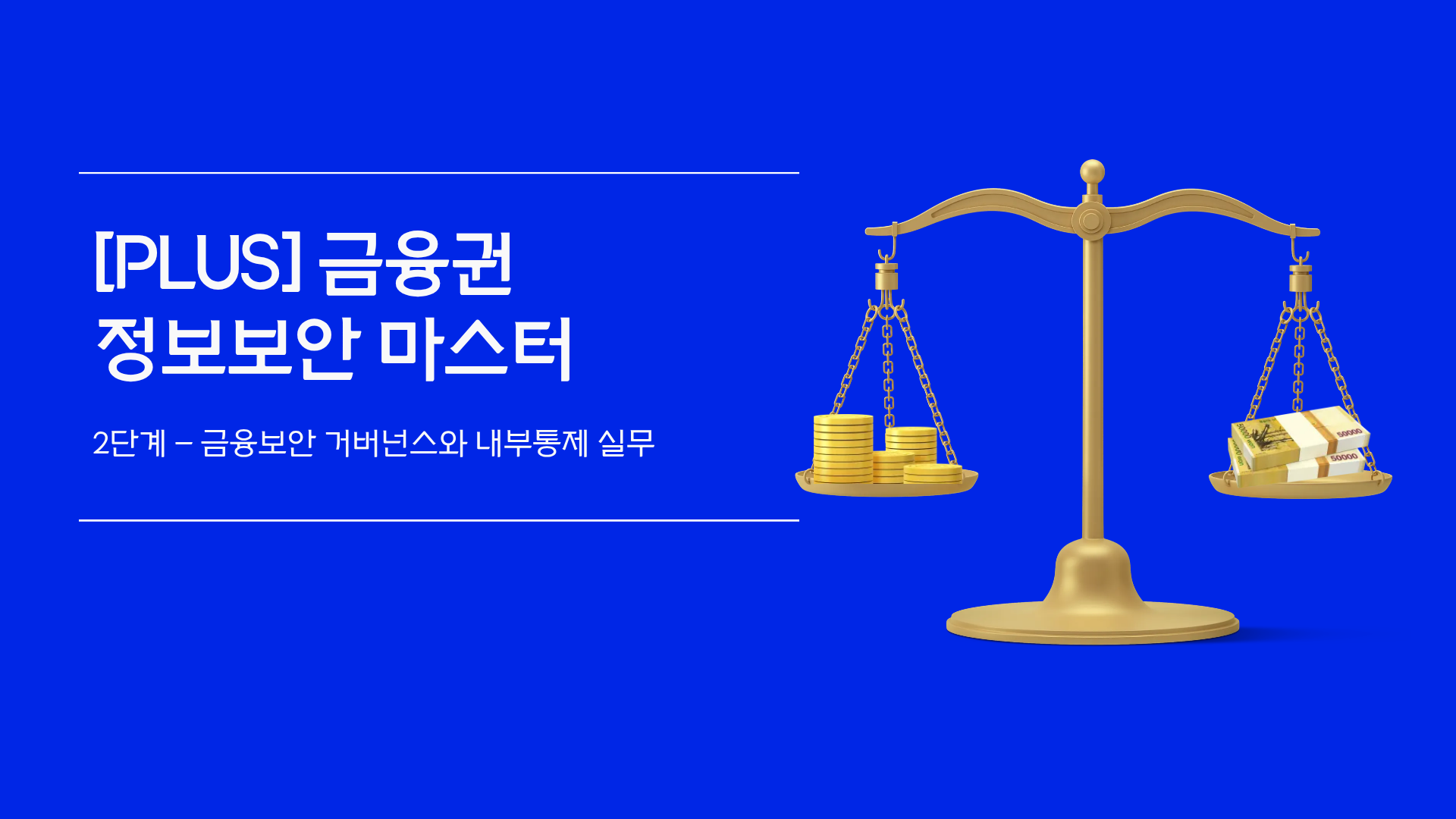 [PLUS] 금융권 정보보안 마스터 시리즈 2단계 - 금융보안 거버넌스와 내부통제 실무