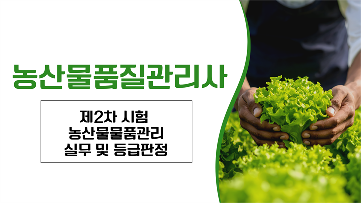 [공략]농산물품질관리사 2차 농산물품질관리 실무 및 등급판정