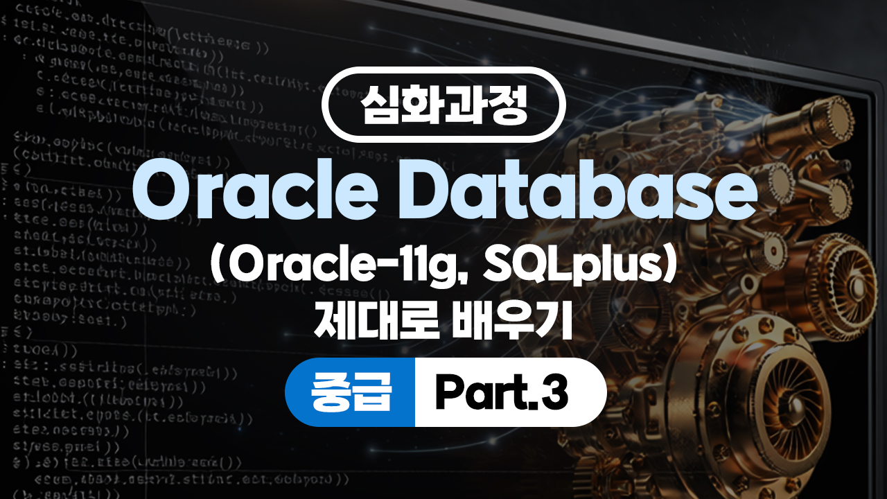 [HD][심화학습]Oracle Database (Oracle-11g, SQLplus) 제대로 배우기 (중급) Part.3