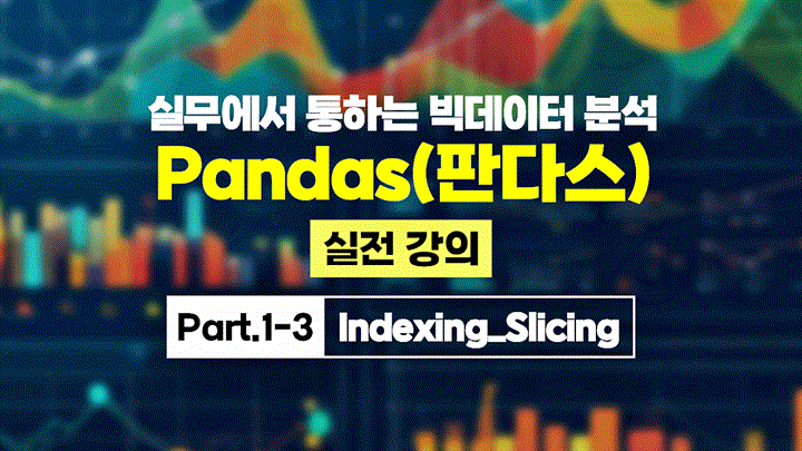 [HD]실무에서 통하는 빅데이터 분석 - Pandas(판다스) 실전 강의 Part.1-3 Indexing_Slicing