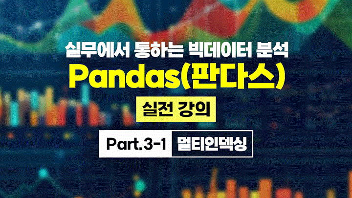 [HD]실무에서 통하는 빅데이터 분석 - Pandas(판다스) 실전 강의 Part.3-1 멀티인덱싱