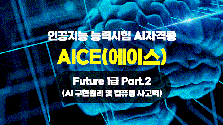 [HD]인공지능 능력시험 AI자격증 AICE(에이스) 따기 - Future 1급 (AI 구현원리 및 컴퓨팅 사고력) Part.2