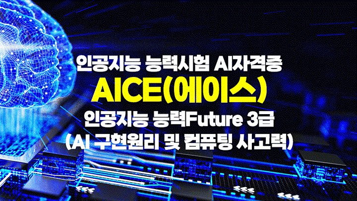 [HD]인공지능 능력시험 AI자격증 AICE(에이스) 따기 - Future 3급 (AI 구현원리 및 컴퓨팅 사고력)