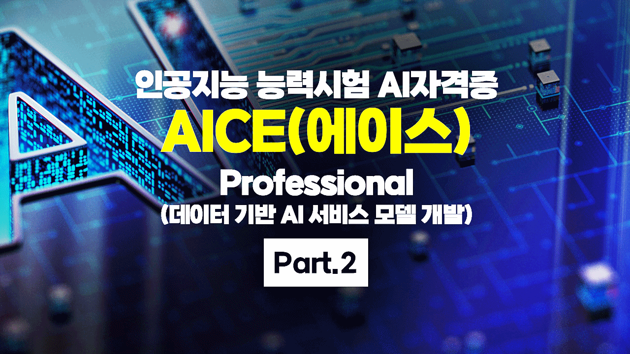 [HD]인공지능 능력시험 AI자격증 AICE(에이스) 따기 - Professional (데이터 기반 AI 서비스 모델 개발) Part.2