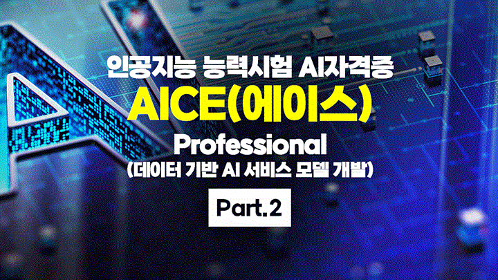 [HD]인공지능 능력시험 AI자격증 AICE(에이스) 따기 - Professional (데이터 기반 AI 서비스 모델 개발) Part.2